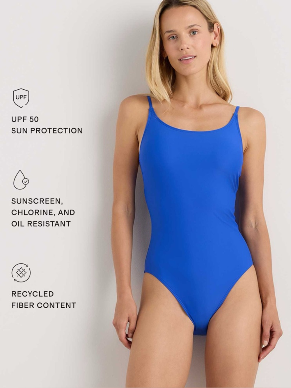 NWT Quince Italian Cami One-Piece Swimsuit